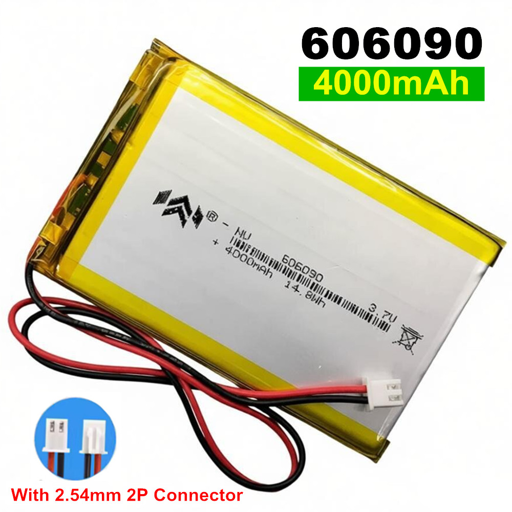 Smartwatch Headset - 4000mAh 3.7V 606090 2.54mm 2P Fişli