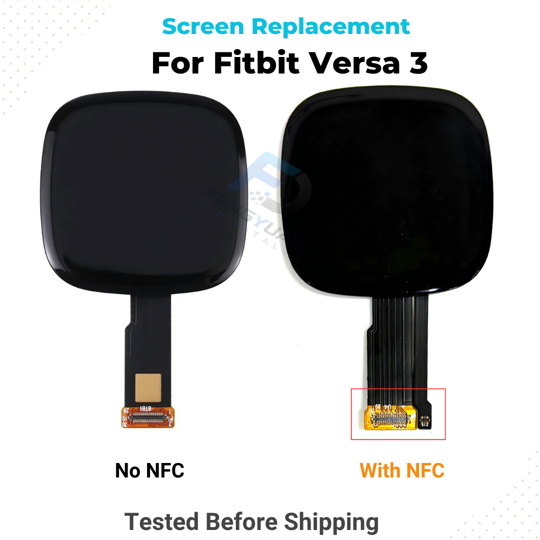 Smartwatch Touch - Fitbit Versa 3 FB511 AMOLED Ekran