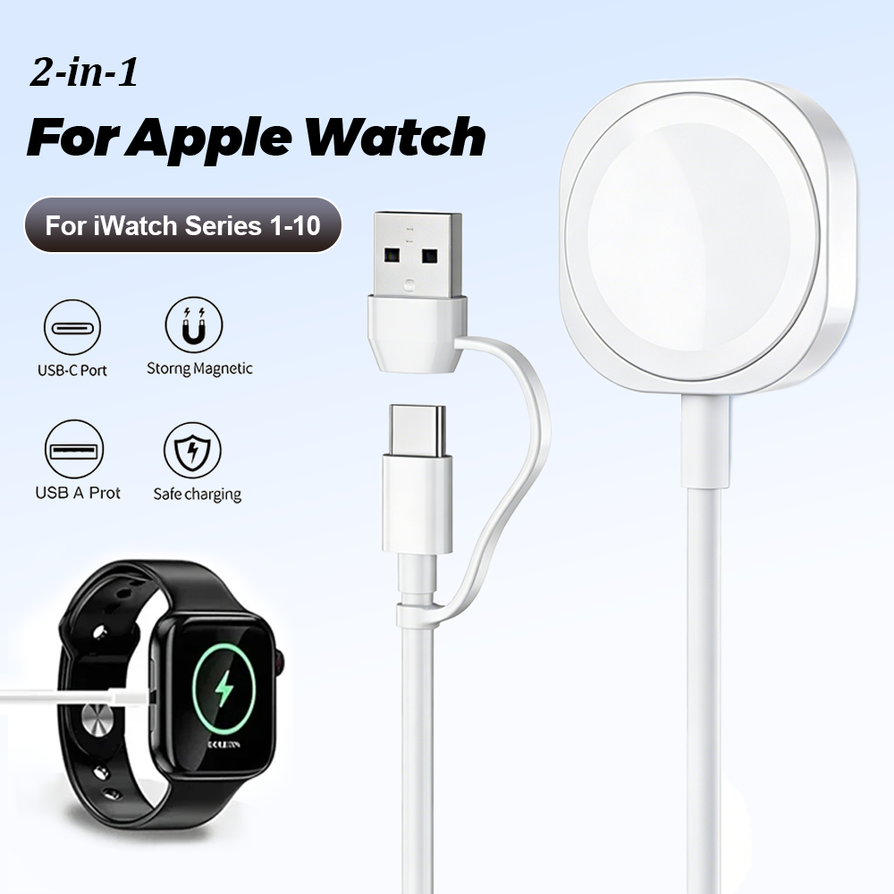 Wireless Charger Watch - 2'si 1 Arada Manyetik Kablosuz USB