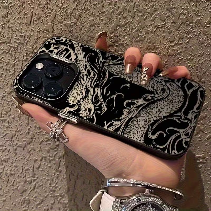 Apple Iphone 15 Pro Max - Ejderha Totem Desenli Telefon Kılıfı iPhone