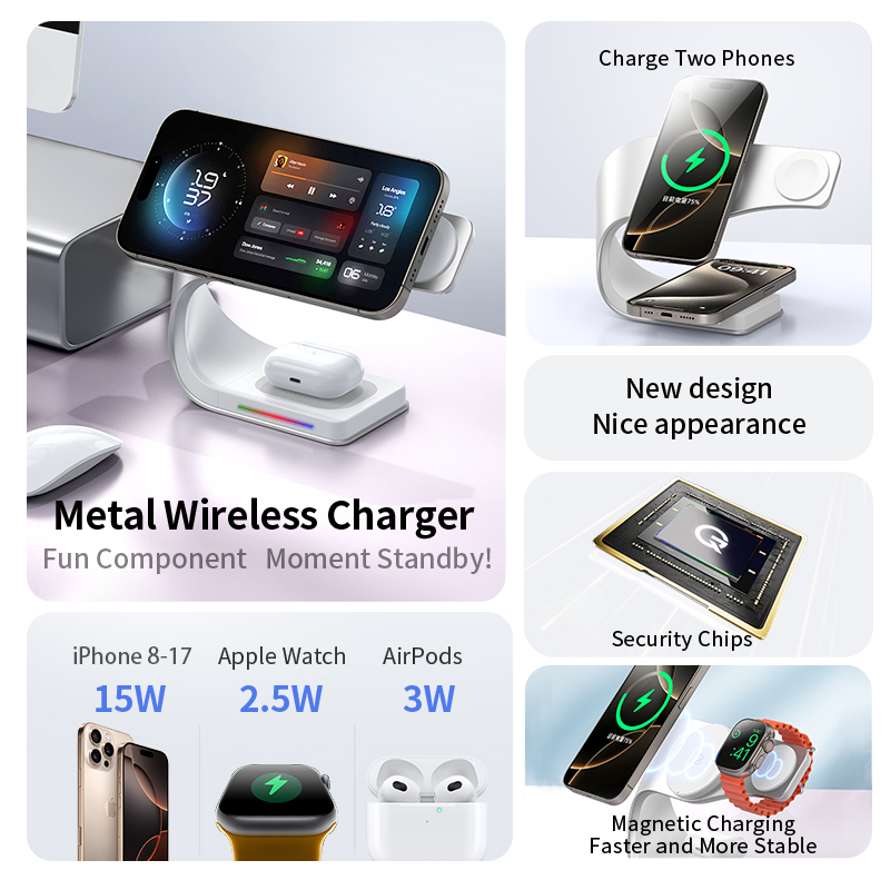 Metal Gövdeli 4'ü 1 Arada Kabl - Wireless Charger Watch incelemesi ve fiyatı