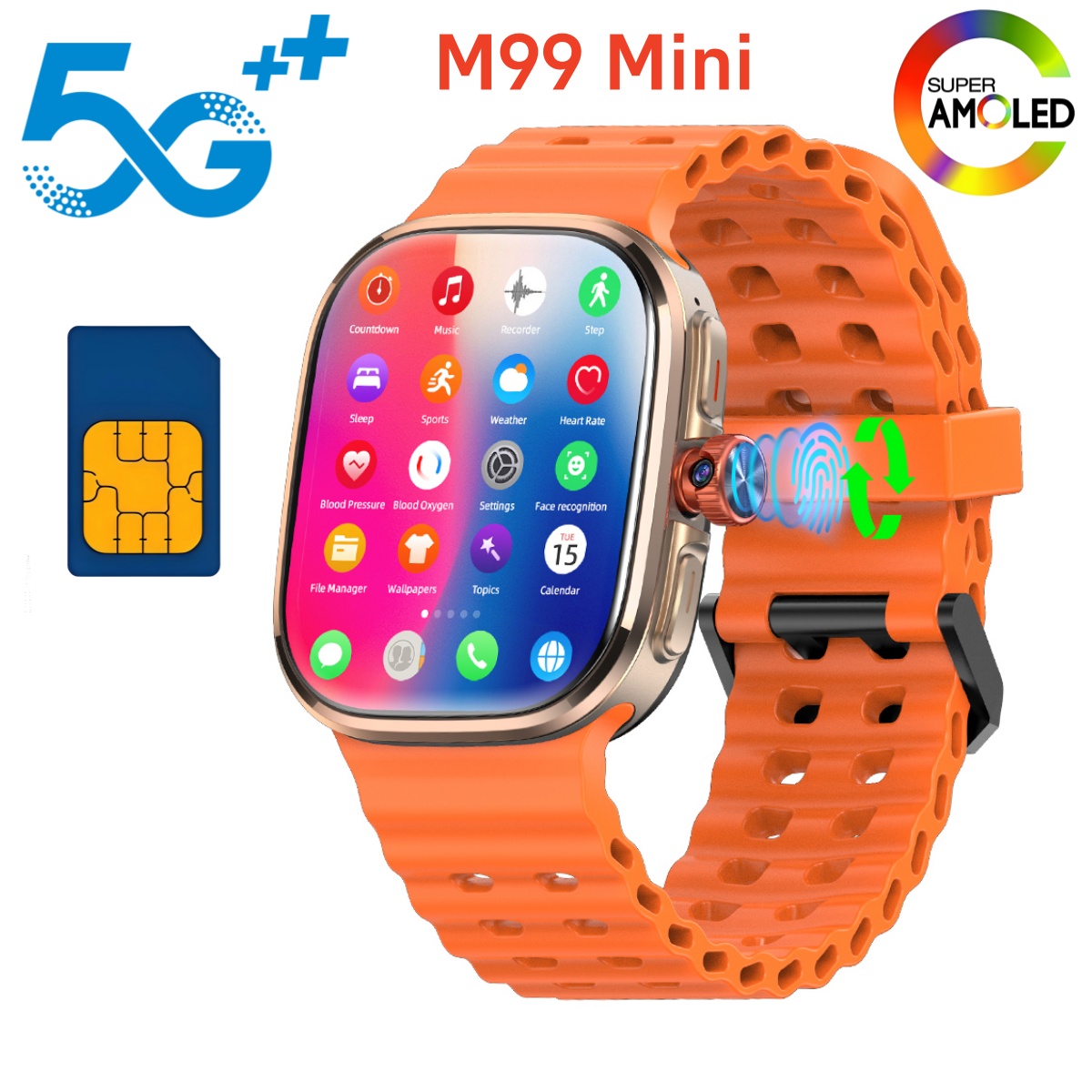 M99 Mini Akıllı Saat 5G Androi - Smartwatch Face incelemesi ve fiyatı