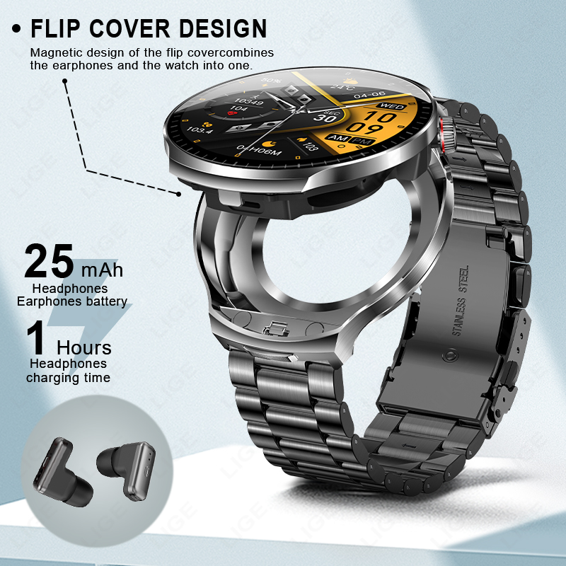 LIGE 2026 Yeni TWS 2'si 1 Arad - Smartwatch Headset incelemesi ve fiyatı