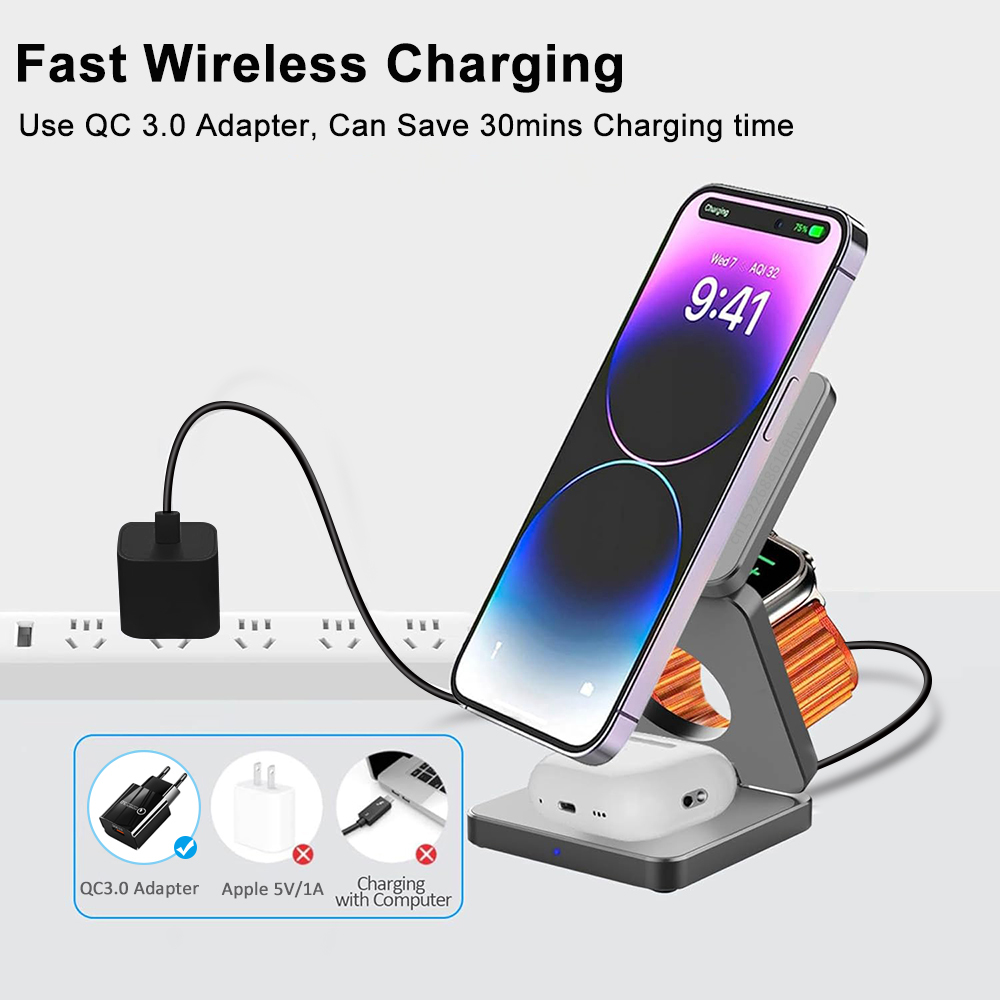 iPhone 16 15 14 13 12 Pro Max  - Wireless Charger Watch incelemesi ve fiyatı