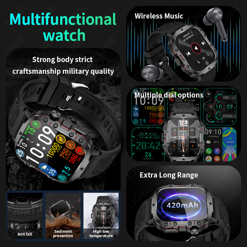 LIGE Açık akıllı saat Erkekler - Smartwatch Face incelemesi ve fiyatı