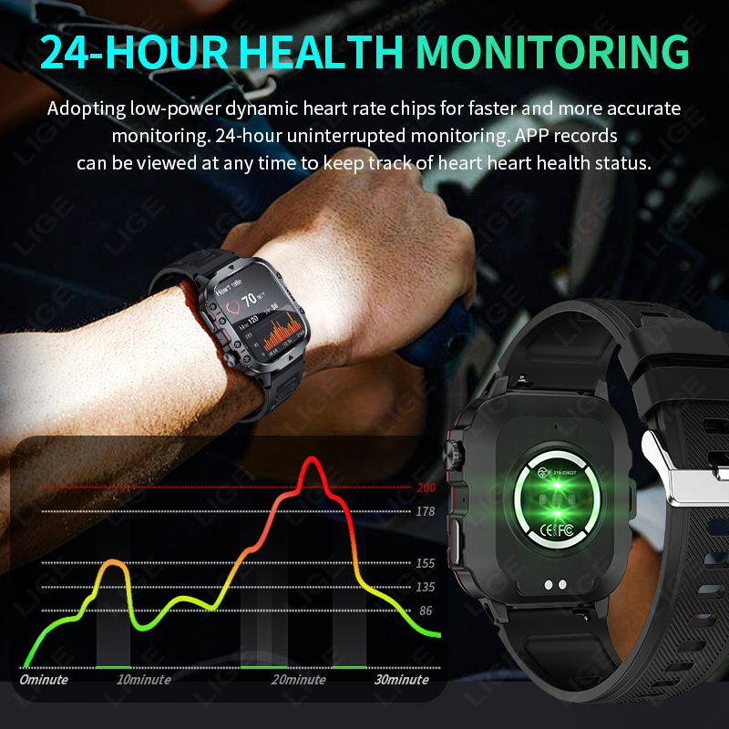 LIGE Açık akıllı saat Erkekler - Smartwatch Face incelemesi ve fiyatı